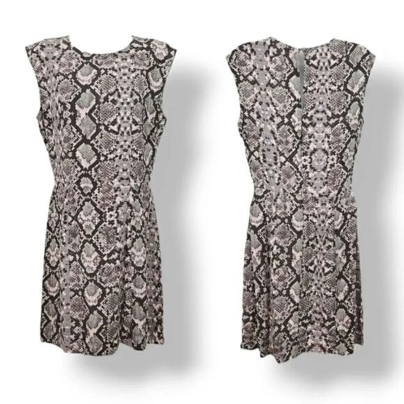 Leith Pale Pink Snakeskin Animal Print Sheath Dress Size Small - Picture 9 of 10